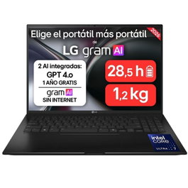 LG Gram 16ZD90TL-G.AX85BN con Intel Core Ultra 7, 32GB RAM y 512GB SSD